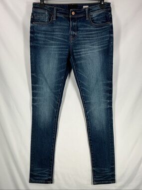 Buckle Black Fit No 29 Skinny Jeans 29x32 Candiani Italian Denim Dark Wash Blue